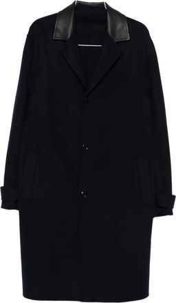Brett Johnson panelled-collar coat - Blue