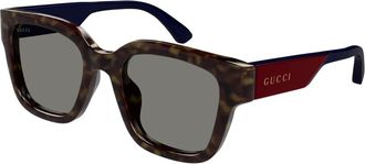 Gucci Gg 1670Sk Zonnebril - Heren - Zonnebrillen - Bruin - 54 MM - Nylon - Accessoires