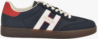 Tommy Hilfiger Mens Hilfiger Logo Mix Media Skater Sneaker - Navy - US 10.5 / EU 43.5
