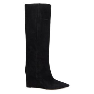 Jimmy Choo London Schoenen, Dames, Zwart, 38 1/2 EU, Leer, Blake Knee Boot 85