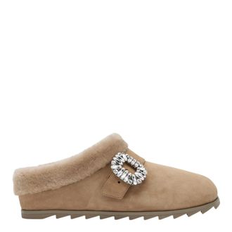 Roger Vivier Belle Vivier Gesp Mules - Dames - Schoenen - Bruin - Maat: 39 EU Su&egrave;de