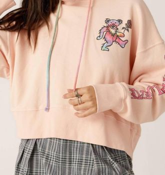 Daydreamer Grateful Dead Tie Dye Hoodie In Coral Reef