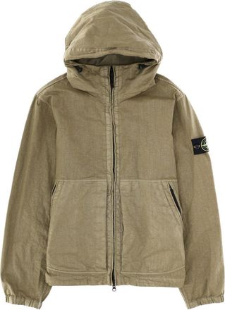 Stone Island Neutrals Grid Pattern Technical Polyamide Jacket