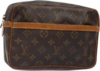 Louis Vuitton Pre-owned Clutches, female, Brown, Size: ONE SIZE Pre-owned Canvas clutches