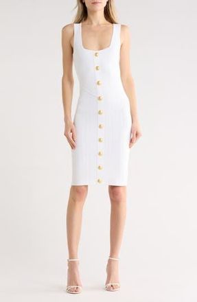 L'agence Soleil Button Knit Dress in Ivory/Gold at Nordstrom Rack, Size Xx-Large