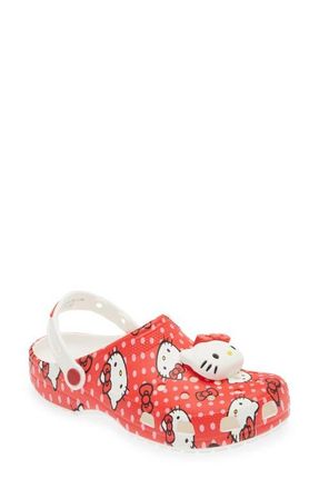 Crocs x Sanrio Hello Kitty Classic Clog in Red/Multi at Nordstrom, Size 8