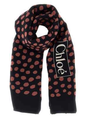 Chlo&eacute; Printed Silk Chlo&atilde;&copy; Spotted Foulard