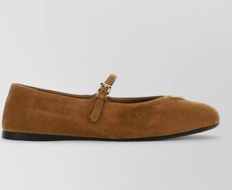 Prada suede leather ballerina shoes