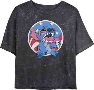 Lilo & Stitch Juniors Lilo & Stitch Wild and Free Pose T Shirt in Black: Ice Cream at Nordstrom, Size Medium