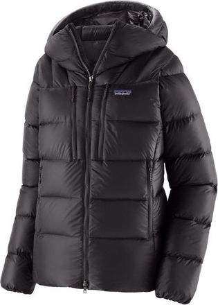 Patagonia Fitz Roy Down Hoody Daunenjacke f&uuml;r Damen | grau/schwarz