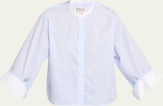 TWP Beau Striped Button-Front Shirt