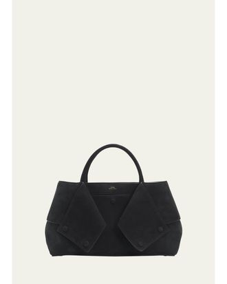 Toteme Mercer Nubuck Leather Top-Handle Bag
