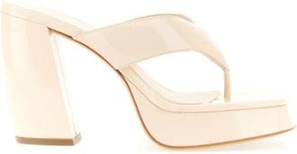 Gia Borghini Heeled Mules - Dames - Muiltjes - Beige - 38 EU - Leer - Schoenen