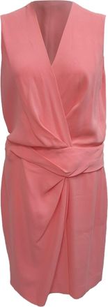 Diane Von F&uuml;rstenberg Diane Von Furstenberg Wrap-Effect Knee-Length Dress in Pink Triacetate