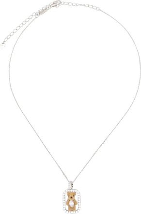 Yvmin Inlaid Mini Bear Pendant Necklace