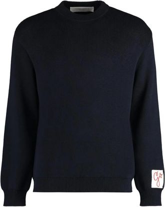 Golden Goose Davis Katoenen Trui - Heren - Ronde hals truien - Blauw - XL - Katoen - Truien & Vesten