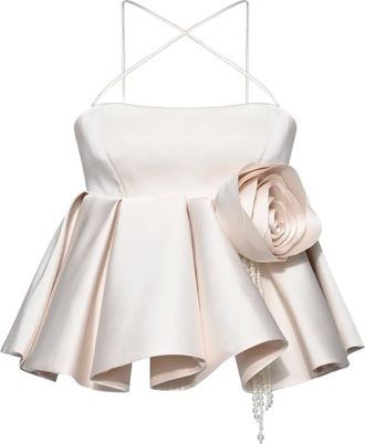 Anouki Top met bloemenapplicatie - Beige