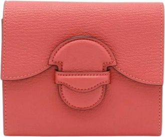 Herm&egrave;s Pre-owned Chevre Bifold Wallet Rose Azalee - - Pre-owned - Donna - Rosa - ONE SIZE