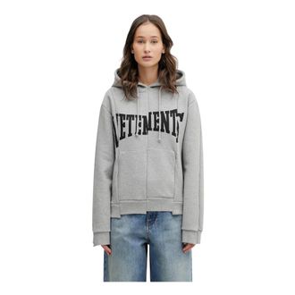 VETEMENTS Dames, Sweatshirts & Hoodies, Grijs, Maat: XS Katoen