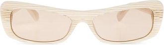 Jacquemus Capri Zonnebril - unisex - Zonnebrillen - Beige - ONE Size - Accessoires