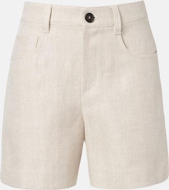 Brunello Cucinelli Mid-rise linen and cotton Bermuda shorts