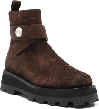 Jimmy Choo London Meena boots - women - Suede/Leather/Rubber - 39,5 - Brown