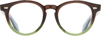 Cutler and Gross Gradient Green 9378 Acetate Round Sunglasses