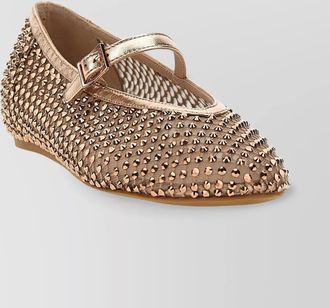 Le Silla embellished mesh ballerina shoes