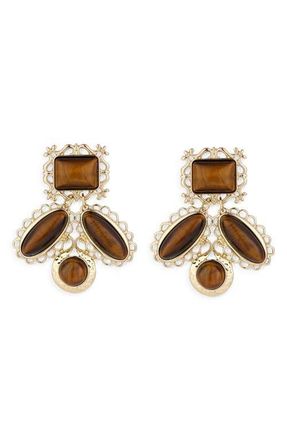 Petit Moments Wisteria Drop Earrings in Gold/Brown at Nordstrom