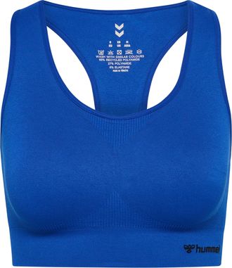 Hummel Sport-Bustier HUMMEL HMLTIF SEAMLESS SPORTS TOP, Damen, Gr. L (40), N-Gr, surf the web, Obermaterial: 92% Polyamid, 8% Elasthan, eng, BHs Sport-Bustie