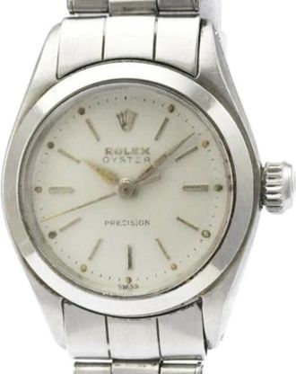 Rolex Pre-owned Oyster Precision 6410 Polshorloge - Dames - Vintage Horloges - Grijs - ONE Size - Vintage