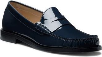 Stuart Weitzman Lottie Penny Loafer in Nice Blue Patent at Nordstrom, Size 6.5