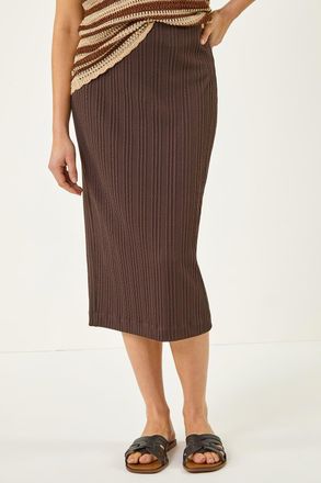 Roman Textured Pencil Stretch Skirt