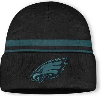 Nike Philadelphia Eagles Primetime Utility Nike Mens NFL Cuffed Beanie in Black | NF40149N86-10L