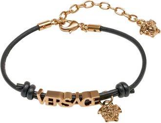 Versace Bracelets, female, Black, Size: ONE SIZE Metal Bracelet