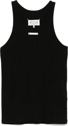 Maison Margiela Top a coste in maglia - Nero