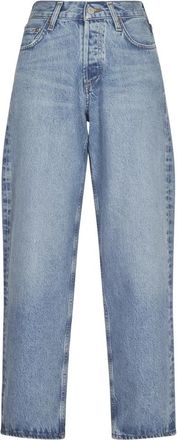 A Gold E Baggy V-Taille Jeans - Dames - Loose Fit Jeans - Blauw - W23 - Katoen - Jeans