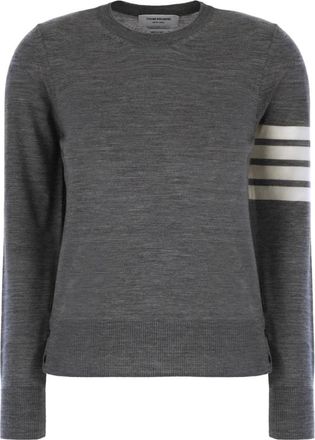 Thom Browne Dames, Truien, Grijs, Maat: XS Wol