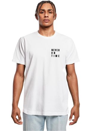 Mister Tee Mens Damen Never On Time Tee White, L T-Shirt, L
