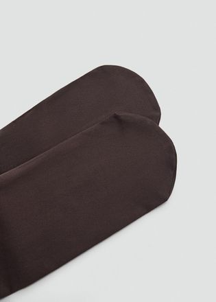 Mango Calze basic colorate cioccolato - Donna - S - MANGO