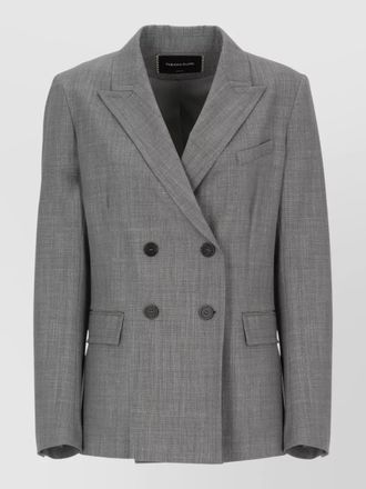 Fabiana Filippi wool blazer peak lapel single breast pocket