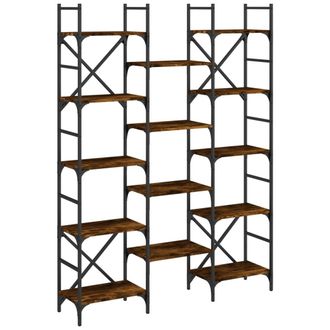 vidaXL Vidaxl - Estanter&iacute;a Madera Ingenier&iacute;a Roble Ahumado 127,5x28,5x172,5 Cm