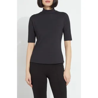 Lyss&eacute; Clara Mock Neck Top in Black at Nordstrom, Size X-Small