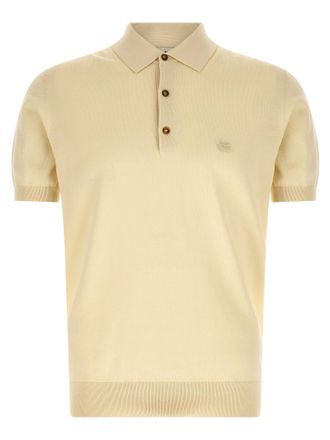 Etro Beige Cotton Polo Mens Shirt