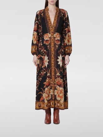 Farm Rio Majestic Garden Midi Shirtdress with Ethnic Print