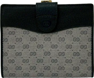 Gucci Navy Leather Pvc Wallet (Bi-Fold) (Pre-Owned)