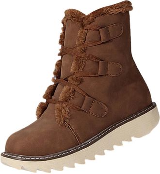 Generic Ladies Calf Length Boots Sock Boots for Women Womens Snow Boots Fashion Casual Sneakers Breathable Flat Casual Shoes Winter Padded Warm Womens Boots E