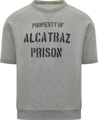 Bl'ker Sweatshirts, male, Gray, Size: L Felpa Giro Alcatraz