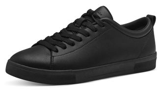Tamaris Sneaker TAMARIS, Damen, Gr. 36, schwarz, Lederimitat, Schuhe Sneaker, im Basic-Look, Freizeitschuh, Halbschuh, Schn&uuml;rschuh