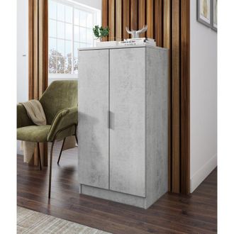 Dmora Sapatero Vidracco, Mueble Porta Zapatos 6 Estantes, 7 Compartimentos, 2 Puertas, 55x39.6x108h Cm Blanco
